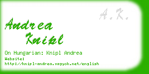 andrea knipl business card